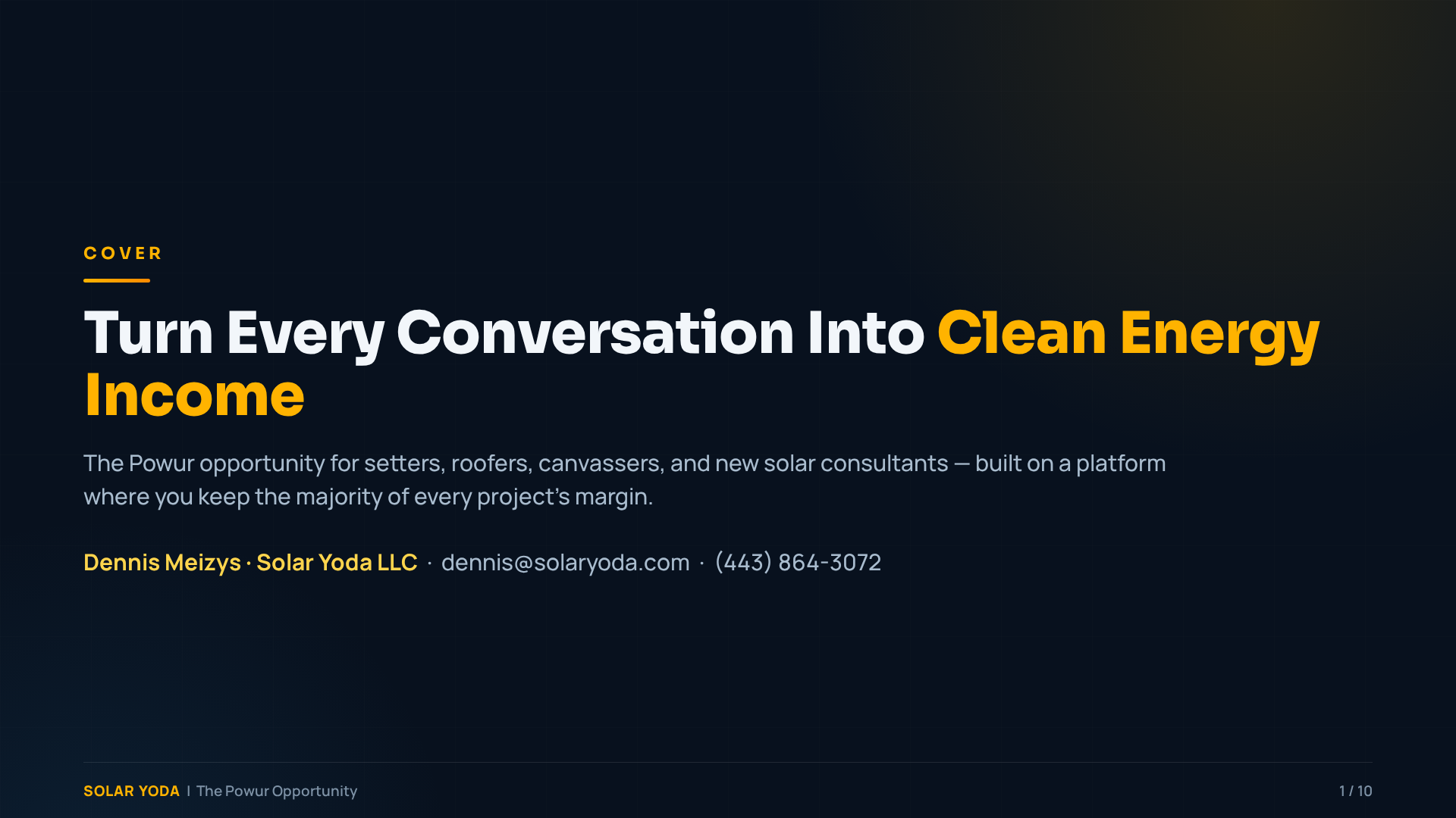 The Powur Opportunity: Turn Every Conversation Into Clean Energy Income
